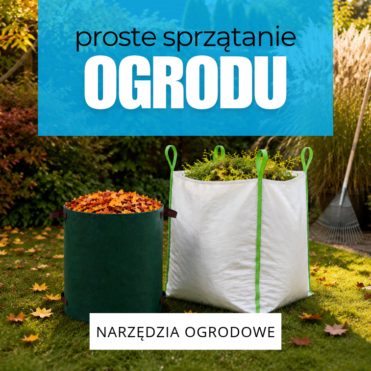 Zielony i biały pojemnik na odpady ogrodowe z liśćmi na trawniku
