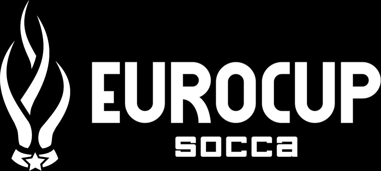 Logo EuroCup Socca z białymi płomieniami na czarnym tle